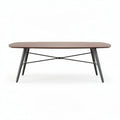 Rectangular coffee table with wooden top and metal frame 120 x 60 x 75cm